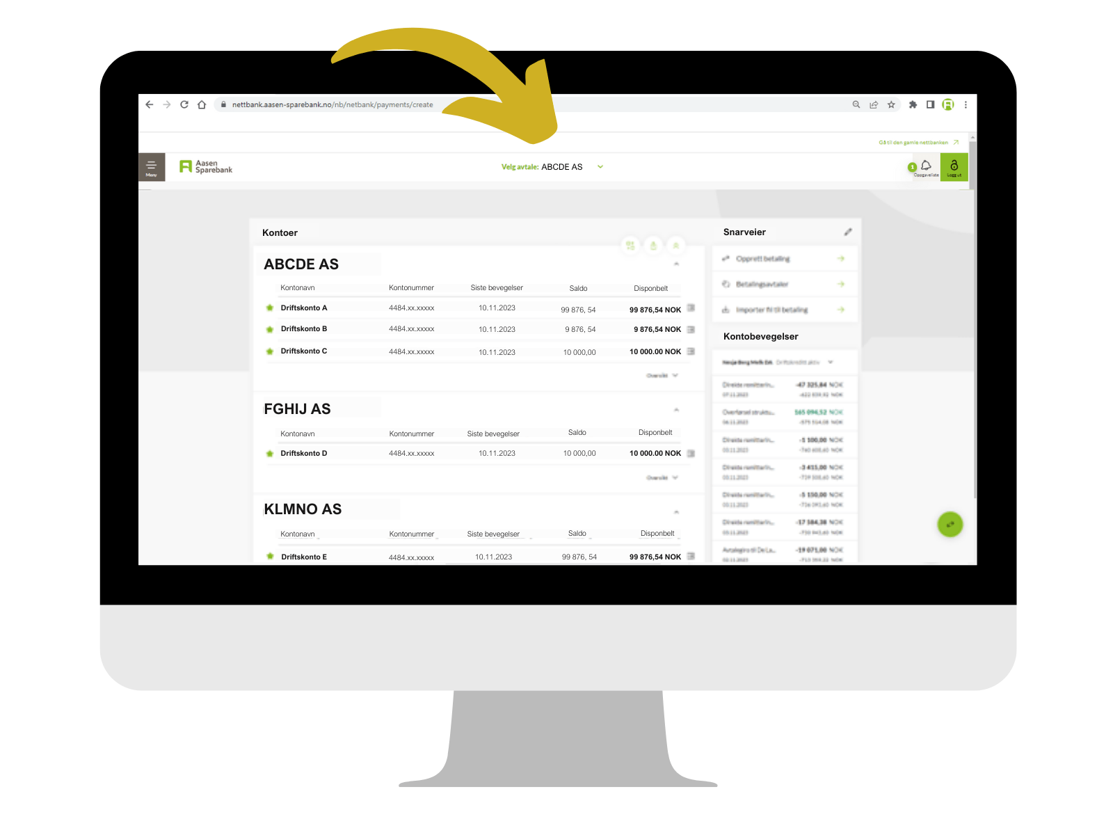 Bytte avtale bedrift